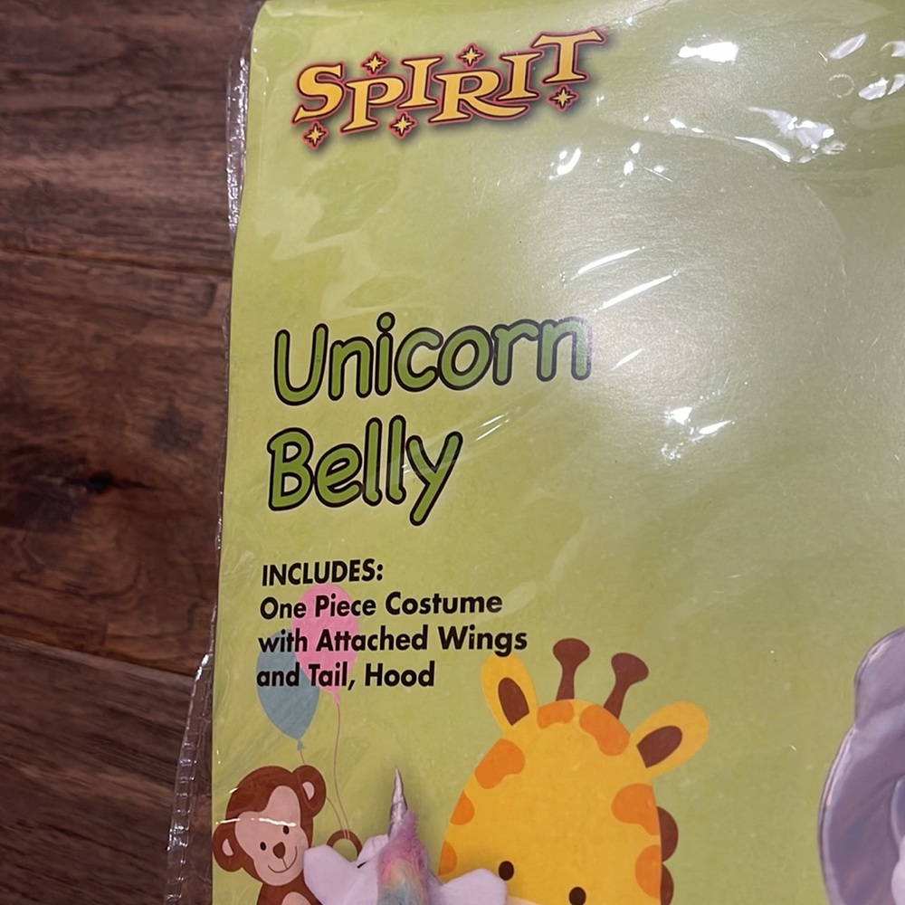 Spirit Unicorn Belly Infant Costume - Pink and White - Picture 2 of 10